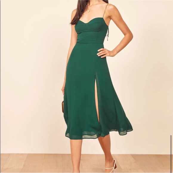 Reformation Dresses Reformation Emerald Green Dress Poshmark